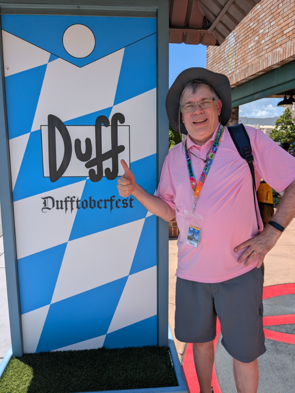 Image of Elmer enjoying Dufftoberfest.